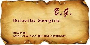 Belovits Georgina névjegykártya